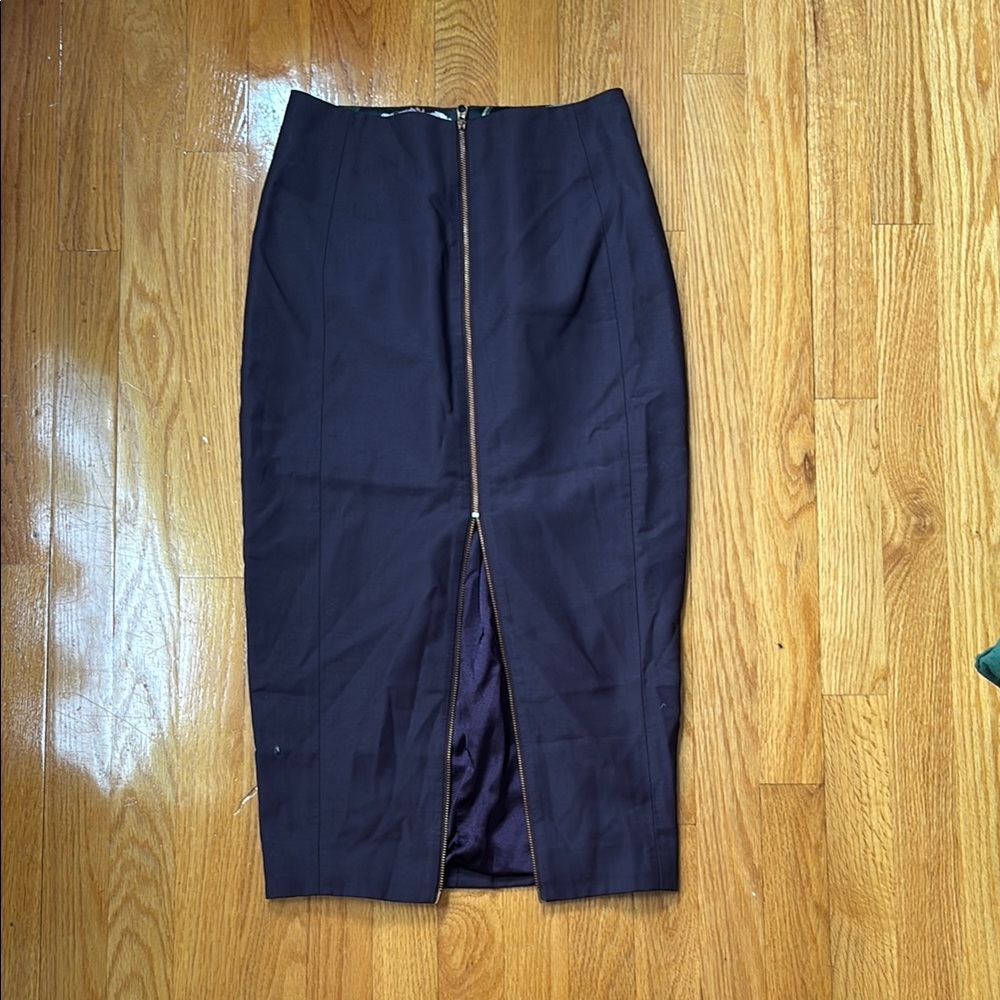 Ted Baker Black Midi Pencil Skirt with Slit